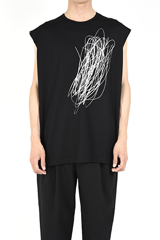 POCKET
SLEEVELESS T-SHIRT